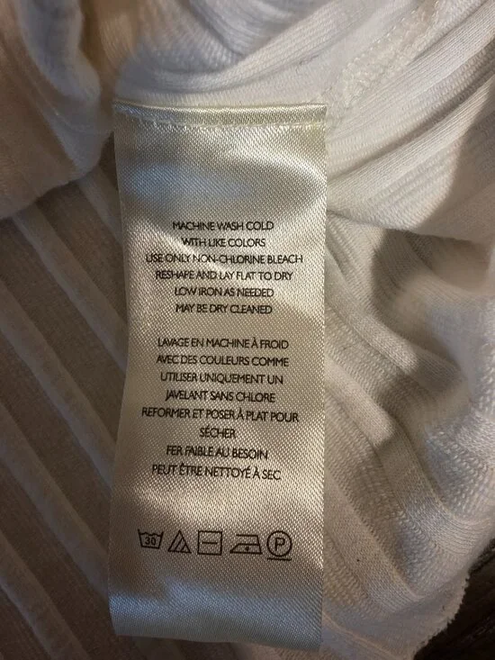 Free People Tilly Rib Long Sleeve Button-Up Top NWT White Large - Picture 8 of 9